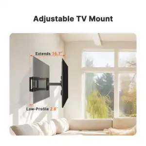 Soporte de Pared MountFTV Full Motion para TV de 37 a 90 Pulgadas, 132 lb y VESA 600x400 miniatura 4